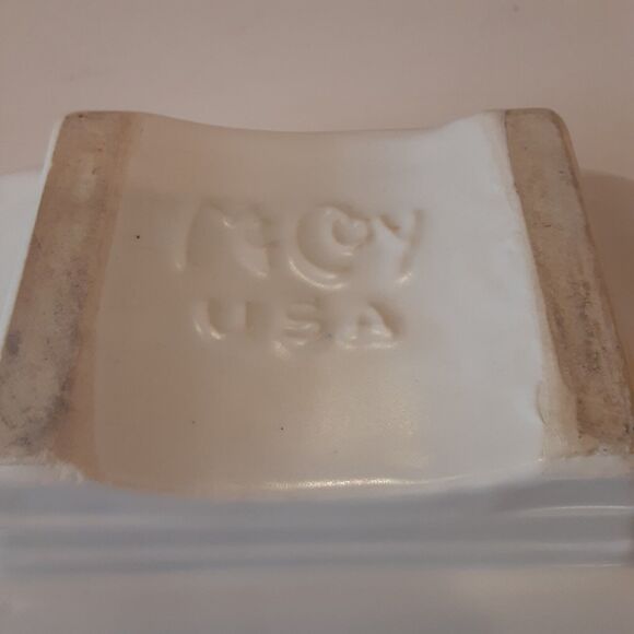 Vintage Mid Century Mcoy Planter USA Low Level Centerpiece/Side Table White - Picture 6 of 8